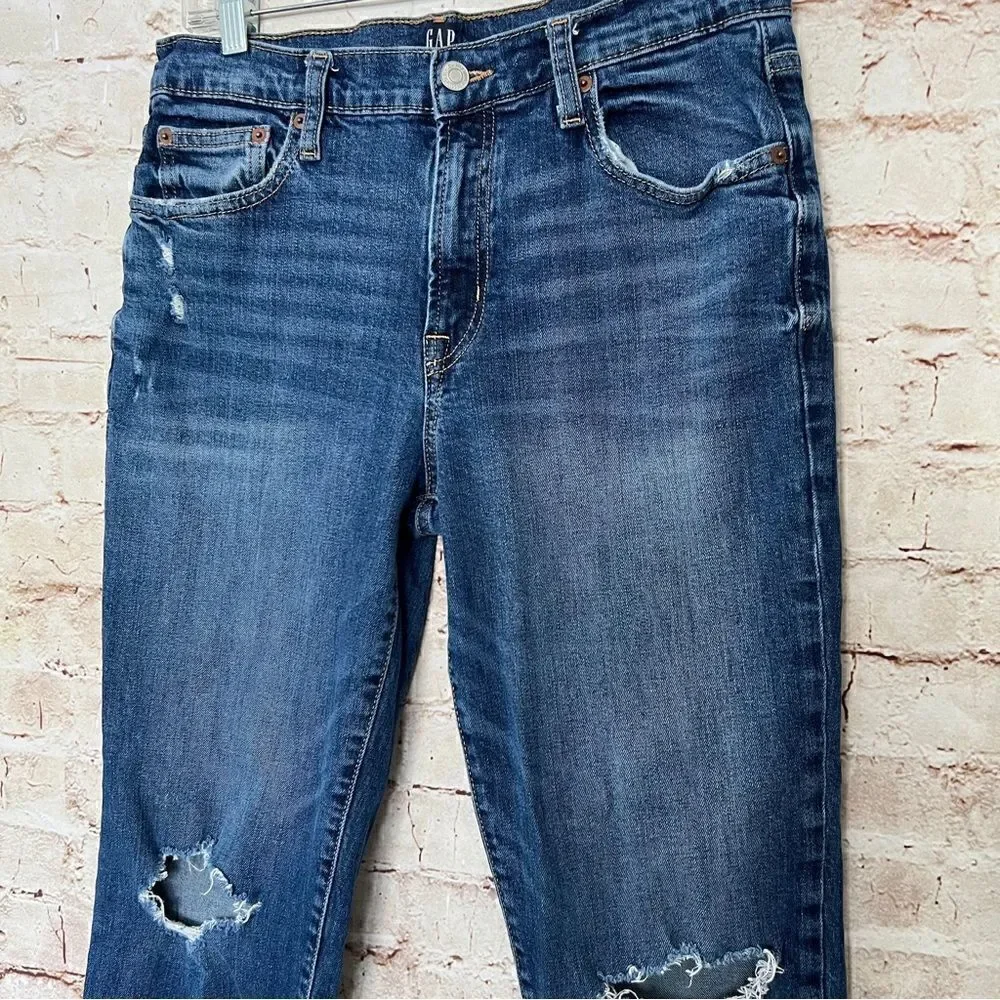 Gap denim girlfriend distressed jeans